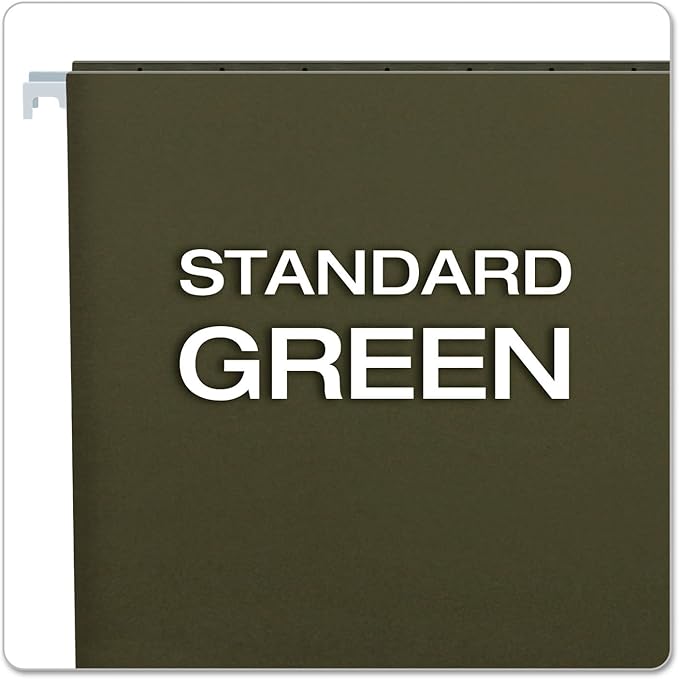 Pendaflex 81620EE Recycled Hanging Folders, Legal Size, Standard Green, 25/BX (81620)