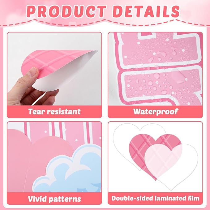 Valentine's Day Bulletin Board Set Hot Air Balloon Bulletin Board Classroom Decoration Valentines 3D Heart Cloud Religious DIY Photo Cutouts for School Classroom Chalkboard Wall Door Decor