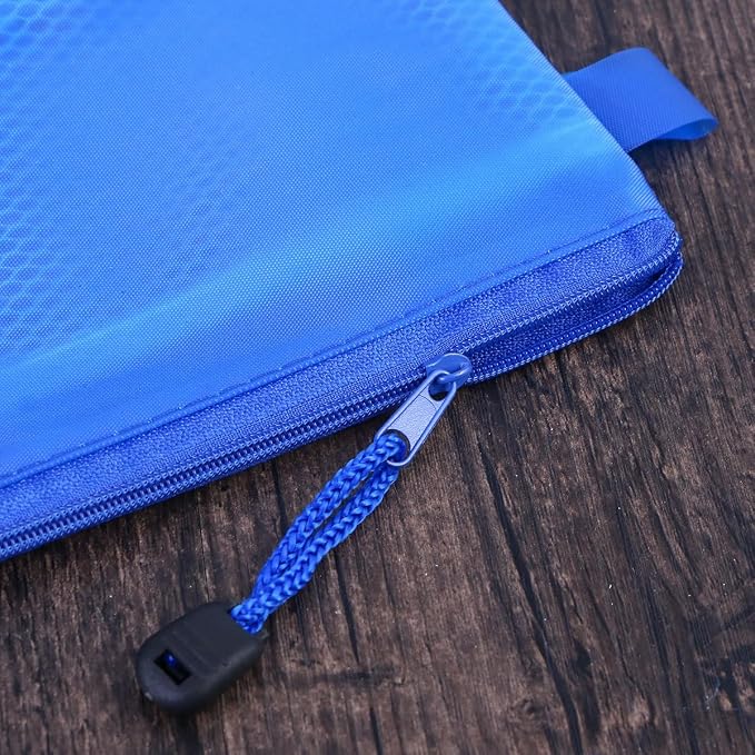 Operitacx 12pcs Portable Mesh Zipper File Bags Pvc Pencil Cases for Office School Supplies Random Color Stationery Document Storage Pouches