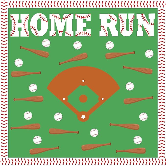48pcs Baseball Bulletin Board Set for Back to Classroom Decorations Baseball Sports Bulletin Set Baseballs Paper Cutouts for Back Preschool Classroom Baseballs Sports Party School Wall Decor Supplies