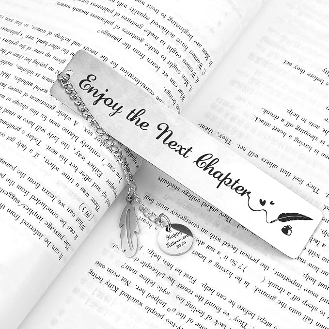 Quimoy Retirement Gifts for Women 2026, Best Retirement Gift, 2026 Retirement Gift for Grandma Mom Coworker Friends Retired Teacher Nurse Colleagues, Christams Gifts Bookmark for Women Men