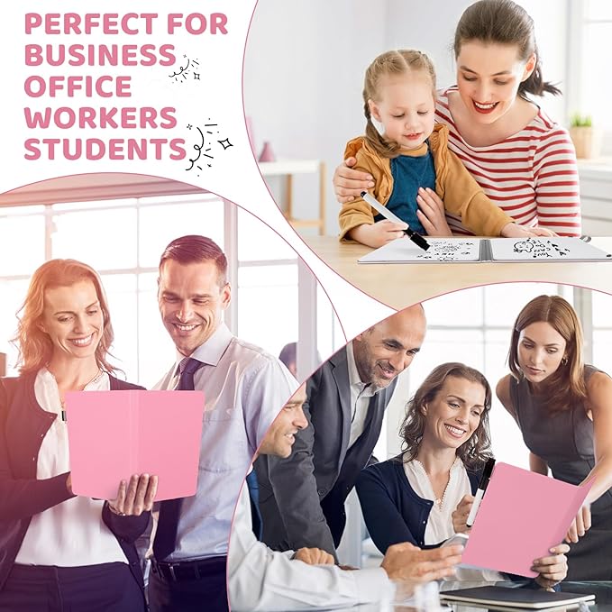 A5 Portable White Board Dry Erase, 8.4 x 6 inch Double Sided Folding Whiteboards with 2 Pens, Small Dry Erase Board Notebook for Study, Doodling, Meeting, Planning