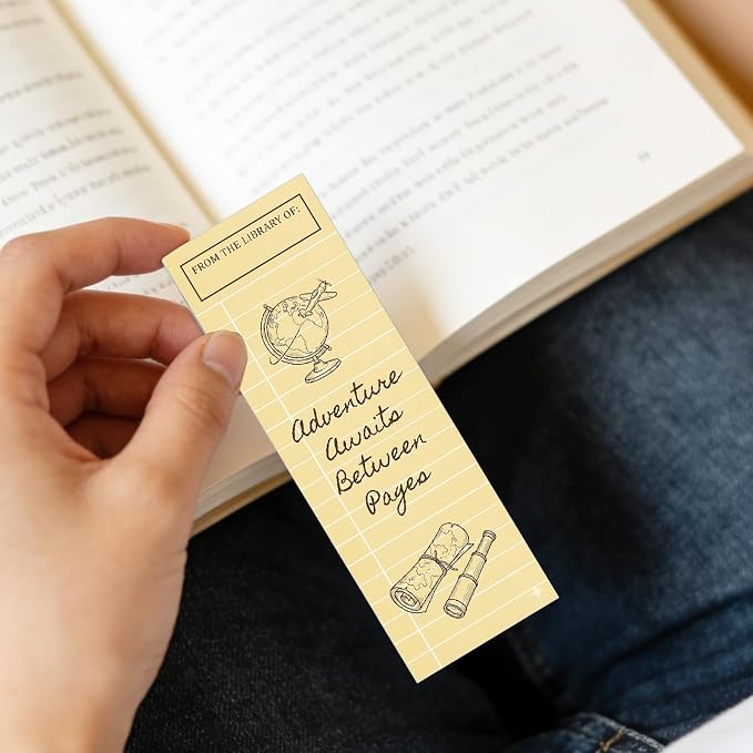120 Pcs Vintage Library Card Paper Bookmarks, Inspirational Quotes Double Side Bookmarks Bulk for Women Man, Retro Library Page Marks for Reading Lovers Bookish Accessories Gifts