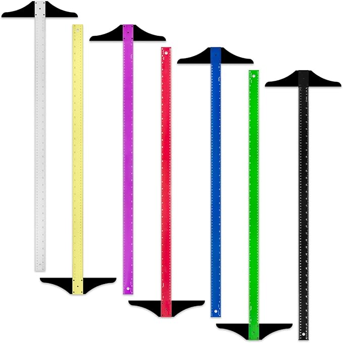 Alumicolor 36-inch Standard Aluminum T-Square for Art Framing & Drafting, Red