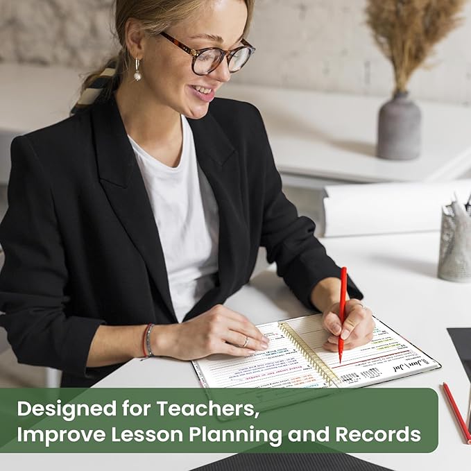 Planner 2026-2027, Academic Year Monthly and Weekly Calendar Planner, Jul 2026 - Jun 2027, Hardcover Teacher Student Planning Agenda book with Tabs, Perfect for School Office Supplies, 6.3" x 8.5" - Colorful Painting