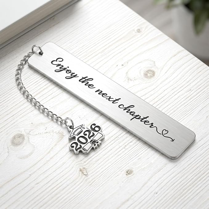 Graduation Gifts Class of 2026 Bookmarks Gifts for Him Her Inspirational Grad Gift Students Gift Enjoy The Next Chapter Bookmarks for Teen Boys Girls, Back to School Coming of AgeGift