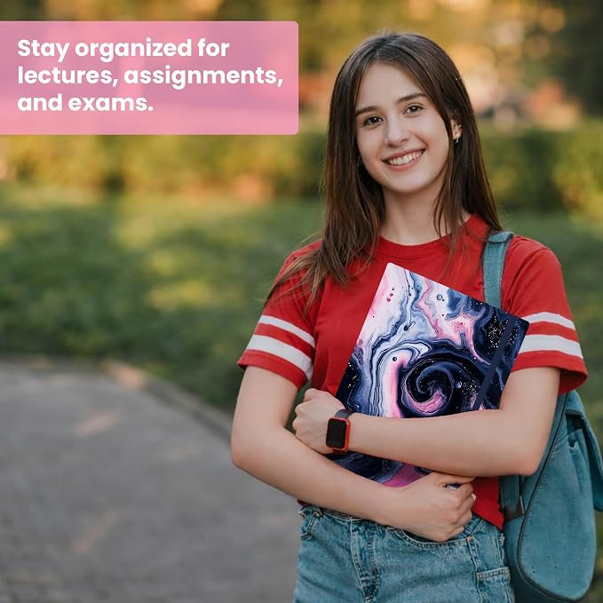 Planner 2026-2027, Monthly and Weekly Calendar Academic Planner July 2026 - June 2027, Hardcover Student Teacher Planning Agenda Book with Tabs, Perfect for Office School Supplies, A4 (8.5" x 11") - Pink Vortex