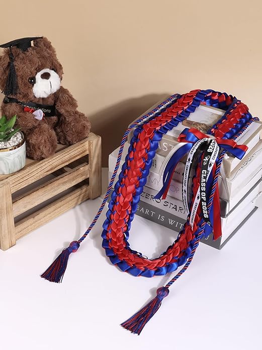 TFTAFAN Graduation Leis and Graduation Honor Cords Class of 2026 Graduation Ribbon Lei Graduation Necklace Braided Necklaces gift for Student Gifts Party Supplies