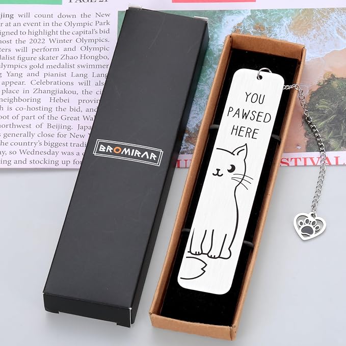 Cat Book Marks, Cat Lover Gifts for Women Men, Fathers Day CAT Dad Gifts Cute CAT Bookmarks for Girls 10-12 Cats Gift for Girls Boys Friends Book Lovers Bookish Gift Book Marks for Reading Women Nerds
