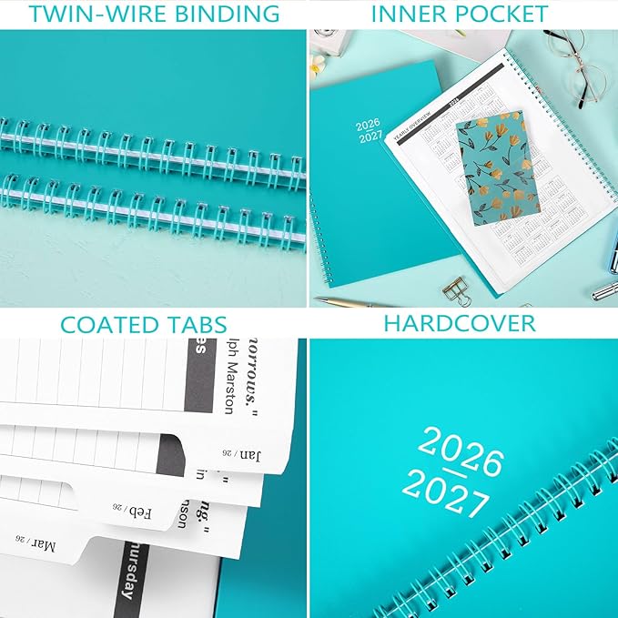 Monthly Planner 2026-2027 - 2026-2027 Monthly Planner, 9'' x 11'', 24 Months from JAN. 2026 to DEC. 2027 with Inner Pocket