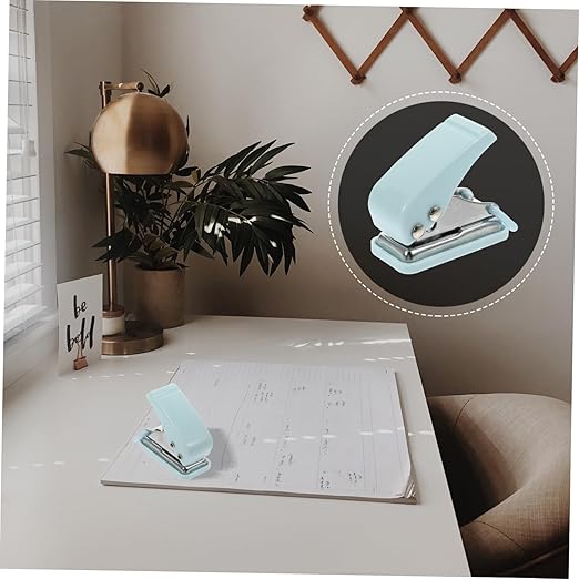Puncher Cute Single Puncher Portable School Stapler for Office Use Sturdy Design for Home School Supplies