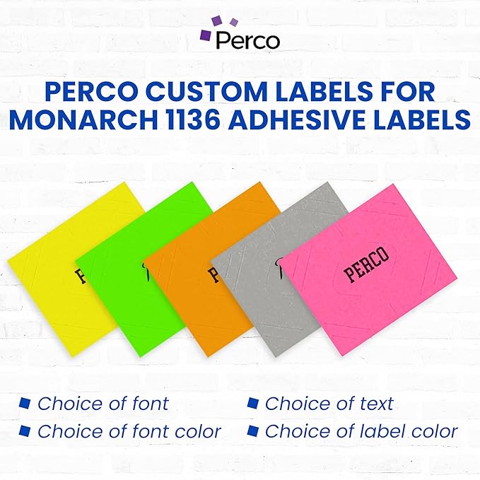 Custom Price and Date Labels for Monarch 1136 Guns - Choose Color, Font and Imprint - 1 Sleeve, 14,000 Labels