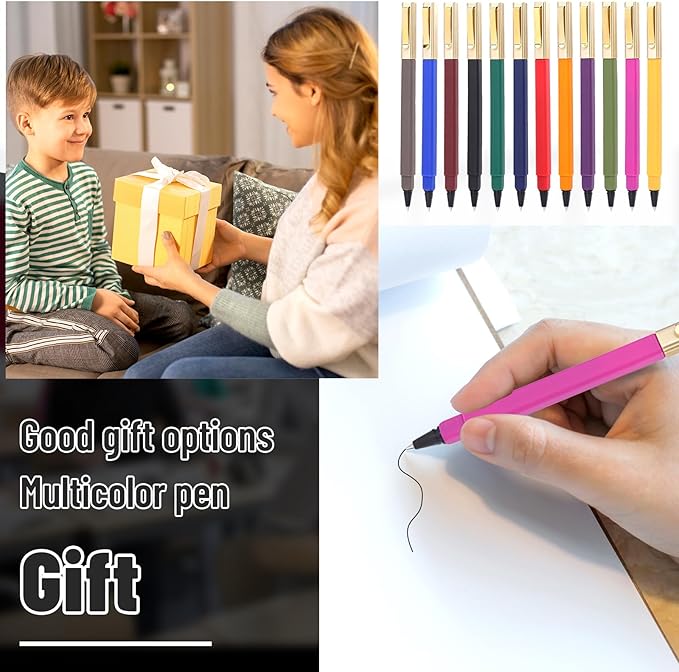 12 Pack Gel Pens 0.5mm Pens Fine Poin Smooth Writting for Journaling Coloring, Black Gel Ink Pens Cute Roller Pen Quick Drying Ballpoint Pen for Office School Supplies