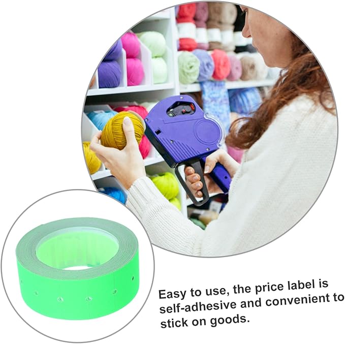 5000pcs Price Tag Paper for Retail Stores Self-Adhesive Cost Marker Labels Easy to Install and Remove for Supermarkets and Food Stores Fluorescent