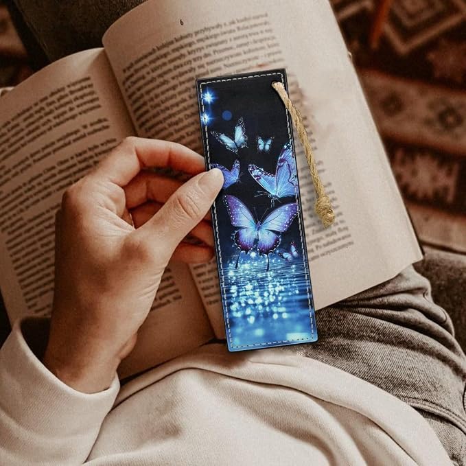 Glowing Butterfly Bookmark for Book Lovers Cute Sloth Bookmarks for Reading Lovers Funny Bookmark for Women Men Book Lovers Bookmarks Aesthetic