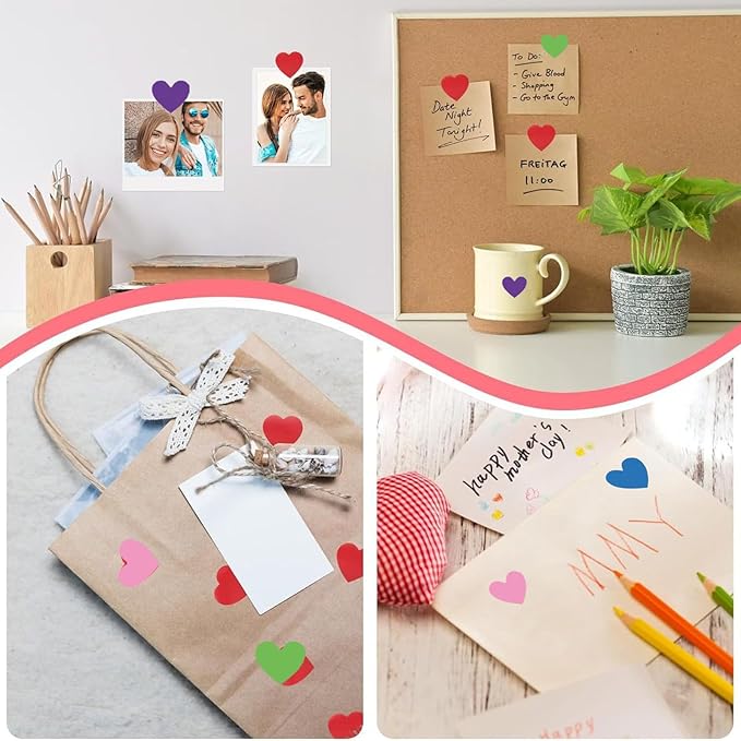 4500Pcs Small Heart Stickers for Student Reward, 20 Sheets 1/2" Tiny Love Shape Incentive Decal for School Gifts, Classroom Teacher Prizes，Student DIY Arts Crafts