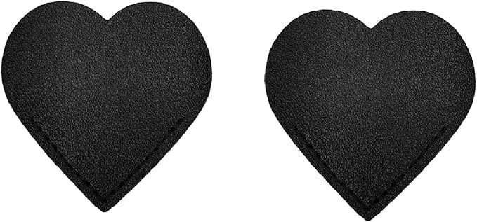 2 Pcs Leather Heart Bookmarks, Reading Accessories, Book Marks for Women Teacher Students Book Reading Lovers (Black)
