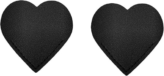 2 Pcs Leather Heart Bookmarks, Reading Accessories, Book Marks for Women Teacher Students Book Reading Lovers (Black)