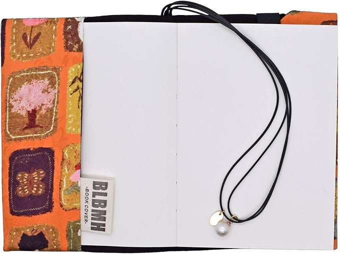 BLBMH A6 Book Cover 4x6 | Non-Stretch Fabric Sleeve with Bookmark | Handmade Washable Protector for Paperback Journal Bible Notebook | Gift for Women Readers - Yellow