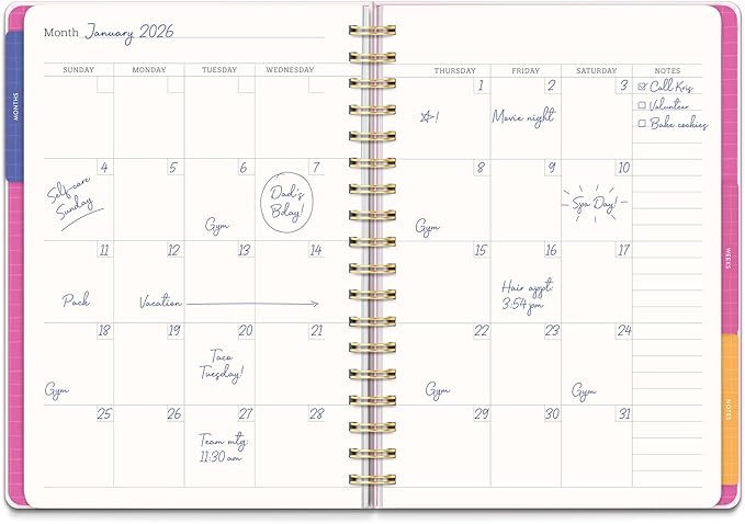 Orange Circle Studio Undated Tri-Tab Planner, Garden Renaissance