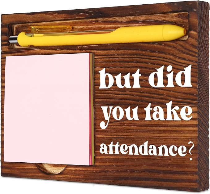 Secretary Gifts for Women Teacher HR Reminder Sign Human Resources Professional Gifts, HR Ideas Gifts for Coworkers, School Secretary Gifts, Office Desk Retro Note Pad Holder VN333