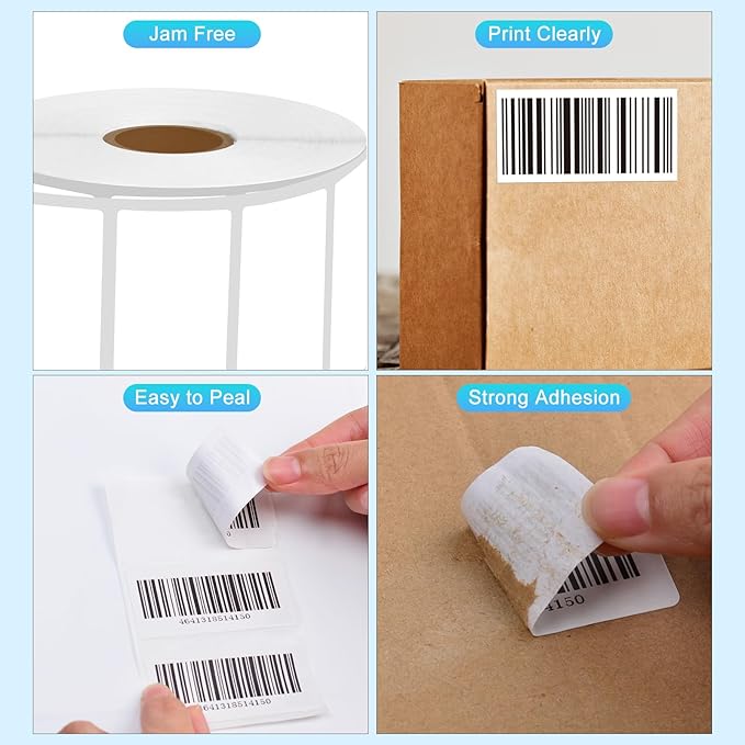 NineLeaf 3 Roll (1500 Labels) Compatible for Brother RD-S05U1 RDS05U1 51mm 2'' x 1'' File Folder White Paper Labels for RJ-3050 RJ-3150 RJ-3250WB RJ-4030 RJ-4040 TD-2020 TD-2020A TD-2030ABK TD-2030BK