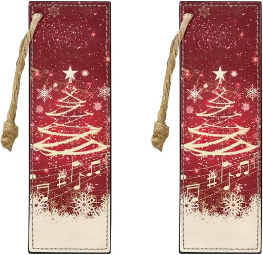 Bookmarks for Women Teacher Teal Christmas Tree Bookmarks for Women Readers Book Lovers Page Markers for Students Teachers