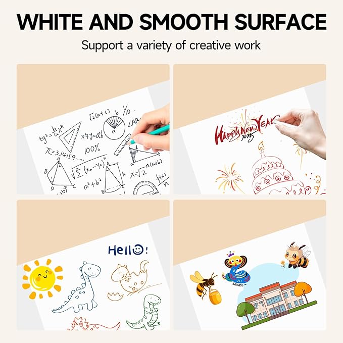 EARTHSON 8 Pack Trifold Presentation Board, 24" x 16" Portable Poster Board, White Corrugated Display Board for School, Business Projects, Event Displays, Science Fairs