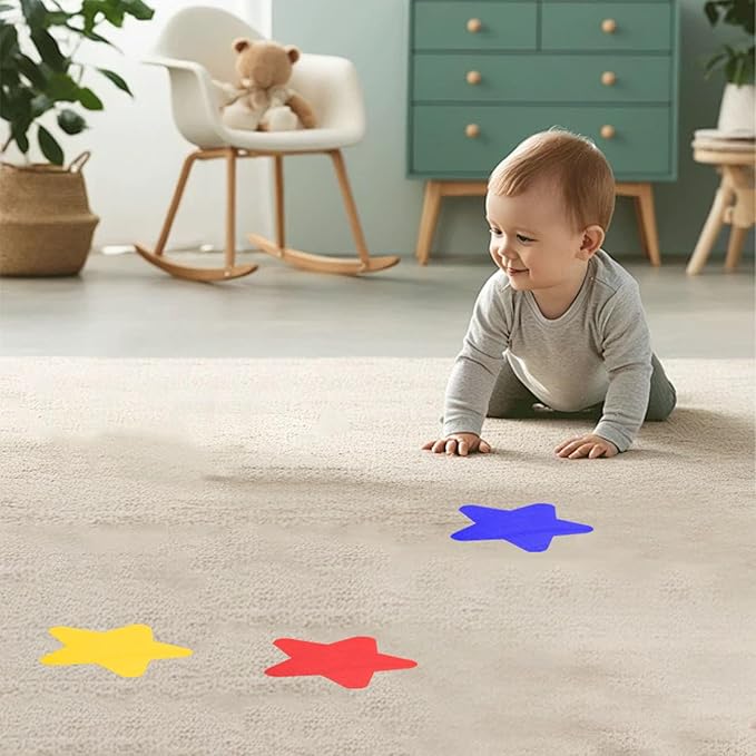 36pcs Spot Markers Carpet Markers for Classroom Preschool Classroom Must Haves Floor Dots for Teacher Supplies (Star, 4")