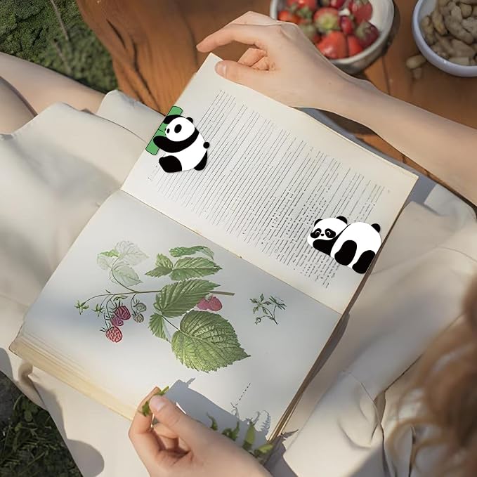 10 Pcs Panda Magnetic Bookmarks Cute Bookmark Panda Book Marks for Reading Women Teens Girls Book Pandas Lovers Gifts