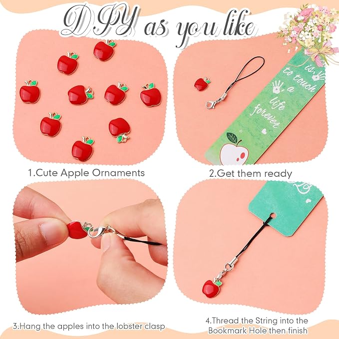 Outus 12 Set Teacher Appreciation Bookmark End of Year Thank You Gifts Bulk for Teacher from Student Graduation Back to School Bookmark Reading Page Clip Accessories for Women School Classroom