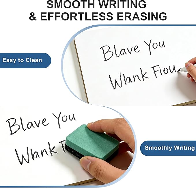 Dry Erase Boards, 24 Pack 9 x 12 Inch Mini Portable Practice White Boards, Double Sided Personal Small Whiteboards for Kids, Students, Teachers, Classroom School Supplies