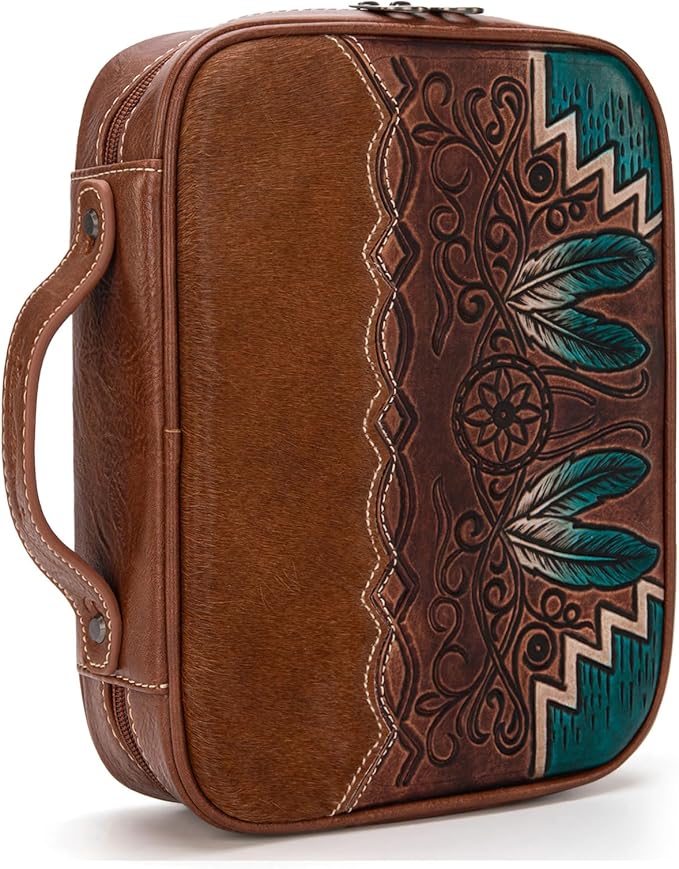 Montana West Western Style Embroidered Bible Covers for Women Men Book Carrying Case Church Bag Outdoor Bible Protective