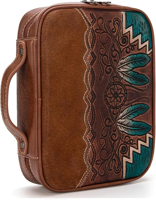Montana West Western Style Embroidered Bible Covers for Women Men Book Carrying Case Church Bag Outdoor Bible Protective