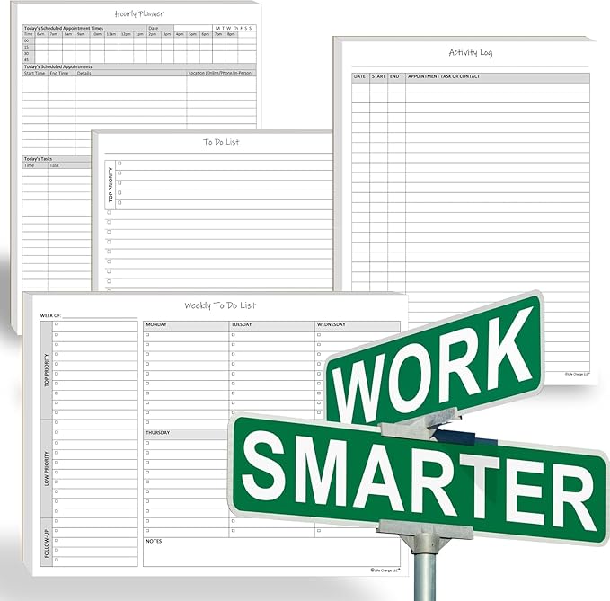 To Do List Planner Notepads, 2 Pack, 50 Pages Each (100 Total), Undated ToDo Checklist with Priority & Notes Sections, Daily Task Organizer for Work, Projects & Home, 8.5 x 5.5 Half Letter, Portrait – Life Charge