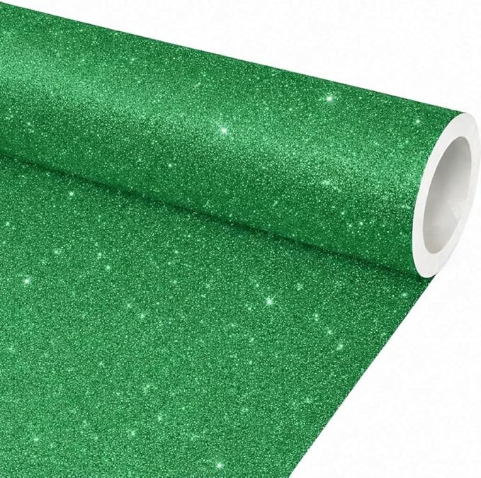 16" × 30ft Green Glitter Bulletin Board Roll Reusable Board Background Paper Wallpaper DIY Art Poster Paper Classroom Bulletin Board Decor for School Office Arts Crafts Home Wall Decor Supplies