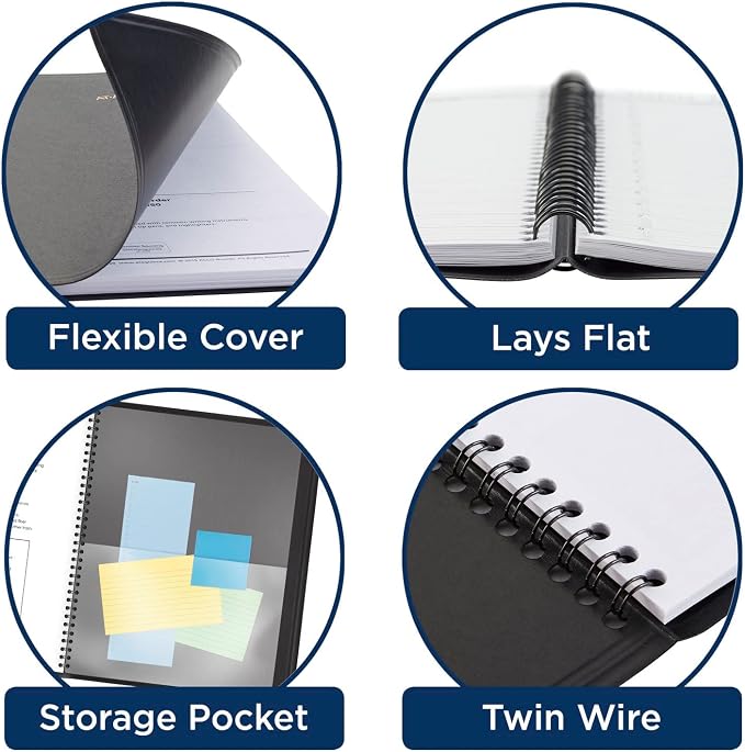AT-A-GLANCE 2024 Monthly Planner, 9" x 11", Large, 15 Months, Black (702600524)