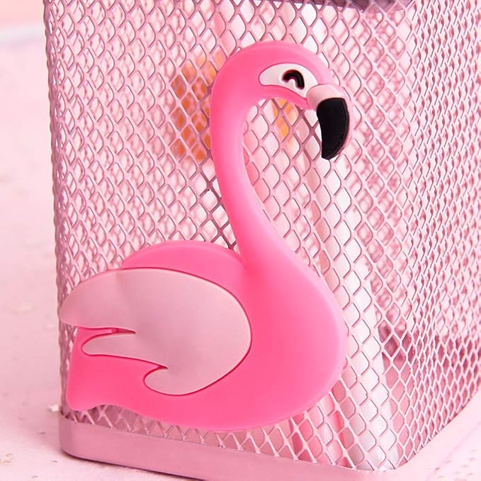 Trycooling 2 Pack Metal Cute Pen Pencil Holder Office Home Desk Square Pencil Cup Caddy Box Makeup Brush Holders for Girls (Square)