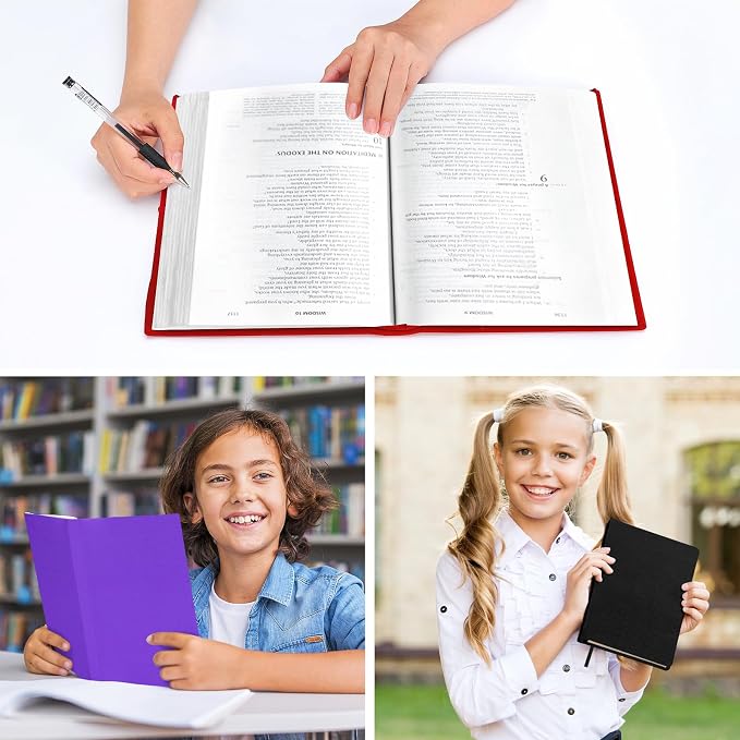Moko Book Cover, Stretchable Reusable Jumbo Book Cover Protector for Textbook Hardcover Books up to 9 x 11 in, Fabric Books Sox, Back to School Supplies, 7 Pcs