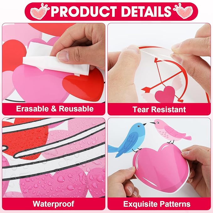 gisgfim Valentine's Day Bulletin Board Set Decorations Valentines Classroom Decor Love Heart Name Tag Cutouts for School Home Chalkboard Wall Door Valentine Party Supply(Be Kind to Your Heart)