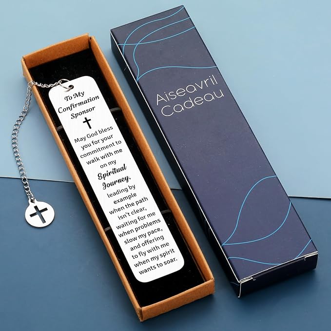 Confirmation Sponsor Gifts for Women Men Confirmation Decorations Christian Confirmation Bookmark Baptism Gifts Confirmation Gifts for Teenage Boys Girls Catholic Confirmation Sponsor Appreciation