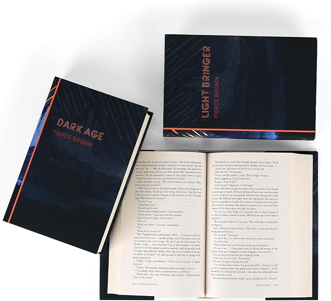 Pierce Brown Red Rising Extension Book & Jacket Set | 3-Volume Hardcover Set with Juniper Books Covers | Includes Iron Gold, Dark Age, & Light Bringer