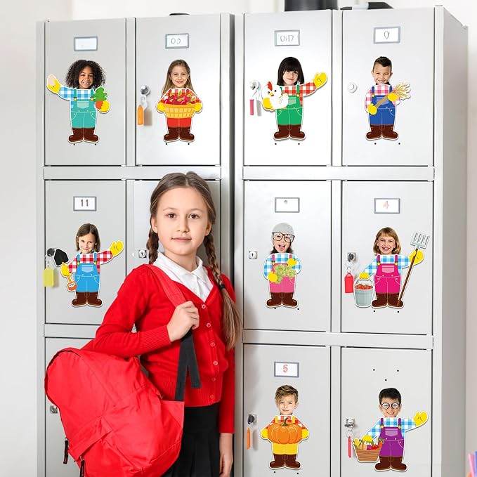 160Pcs Farm Animal Farmer Cutouts Back to School Bulletin Board Decoration Set Farmhouse Paper Cut-Outs Classroom Decor for Boy Girl DIY Photo Craft School Kindergarten Preschool Wall Door Supplies
