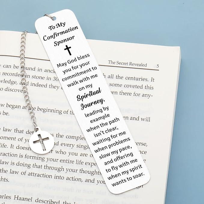 Confirmation Sponsor Gifts for Women Men Confirmation Decorations Christian Confirmation Bookmark Baptism Gifts Confirmation Gifts for Teenage Boys Girls Catholic Confirmation Sponsor Appreciation