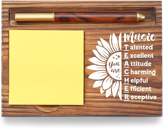You are Music Teacher Gifts Sticky Note Holder, Thank You Appreciation Gifts for Music Teachers, Inspirational School Office Decor Desk Organizer TZP124