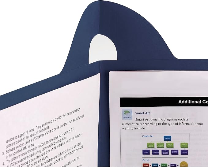 Smead Lockit Two-Pocket Heavyweight Folder, Letter Size, Dark Blue, 25 per Box (87982)