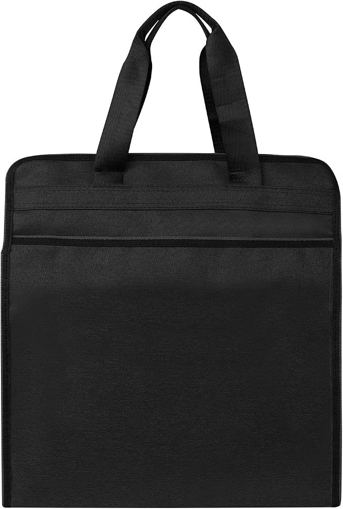 Ibluelover Portable Business Briefcase Zipper Bag Waterproof Durable A4 File Folder Bag Lightweight Carrying Case Handbag File Storage Organizer Holder for Office Meetings Travel