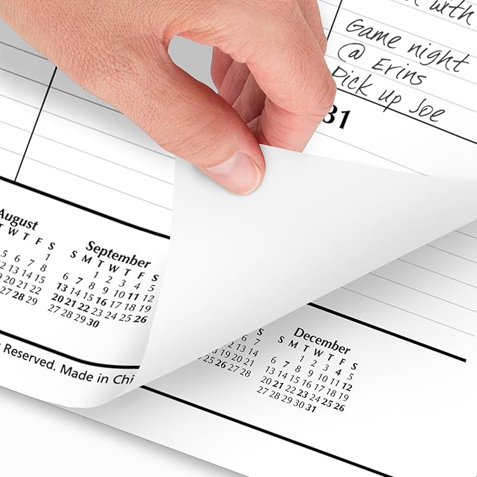 AT-A-GLANCE 2026 Desk Calendar, Monthly, Desk Pad, 21-3/4" x 17", Large, Ruled Blocks (SK240026), White