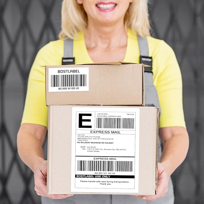 500 Sheets Full Sheet Labels 8.5 x 11 for Laser and Inkjet Printer, 500 Pcs Full Page Labels 8.5 x 11 Matte White, Self Adhesive Printable Sticker Paper