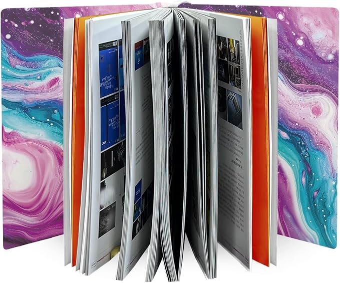 Dreaweet Purple Marble Print Book Cover Stretchable Book Covers Jumbo Books Covers Sox Protector Hardcover Textbooks Sleeve Schoolbook Case for Women Teens